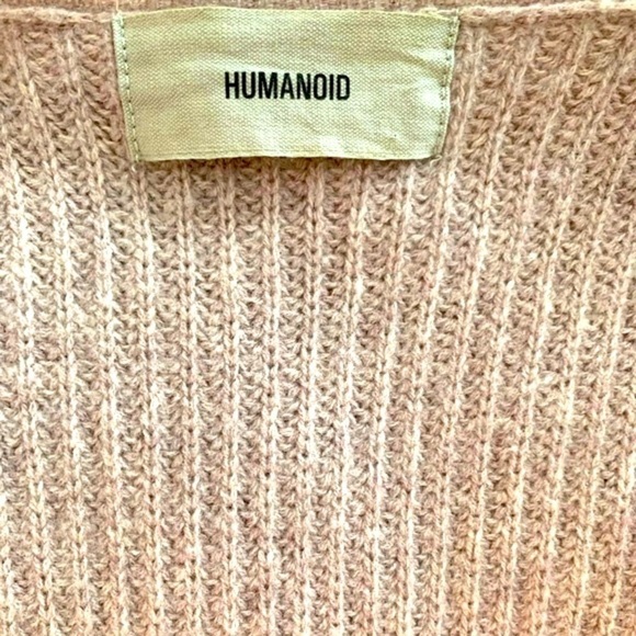 Humanoid merino wool pink cardigan NWOT - Picture 3 of 5
